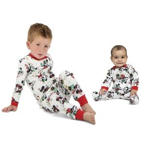 MICKEY MOUSE HOLIDAY BLANKET SLEEPER - WHITE SIZE 0-3 MONTHS (NEW WITH TAGS) A11